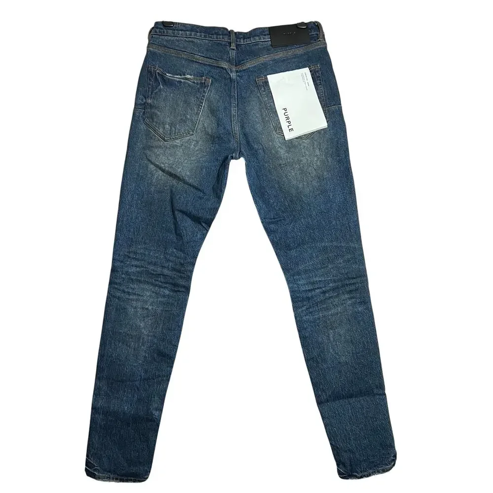 PURPLE Brand Skinny Mud Dark Indigo Jeans Mens 32x33 Button Fly P001 NWT